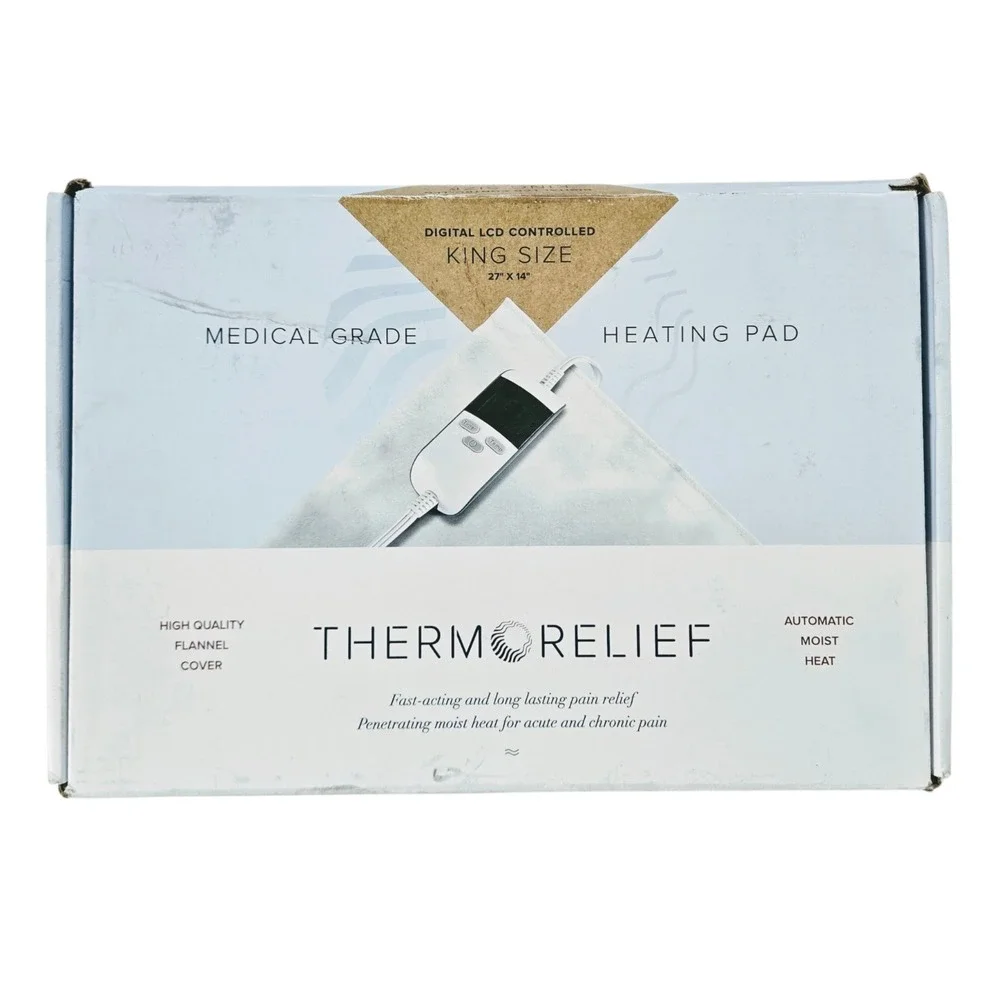 Thermorelief Extra Hot Moist Heating Pad with Auto Shut Off for Pain Relief King